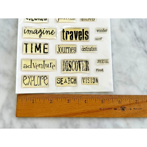 NEW Lot of Scrapbooking Junk Journal Travel Stickers- Tim Holtz Epoxy- 160 pcs - Picture 3 of 16